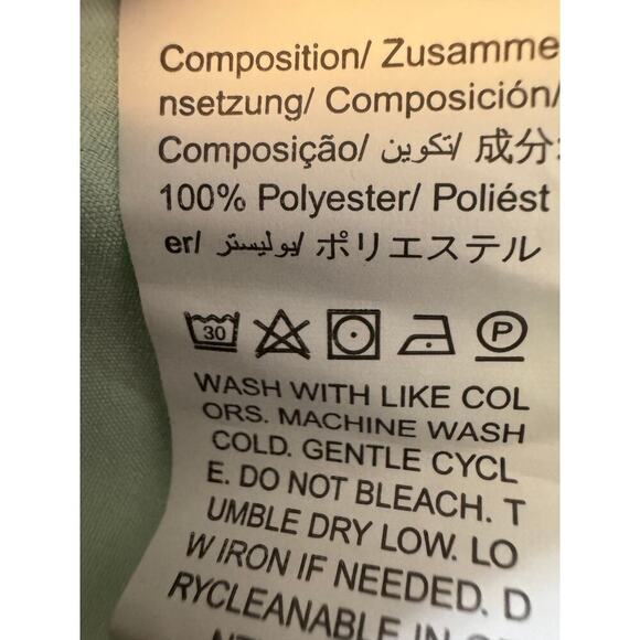 Shein Green Mock Neck Midi Dress with Abstract Skirt - Size Small - Picture 8 of 9